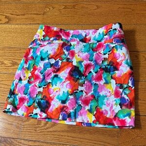 Attyre Multicolor Abstract Mini Skirt